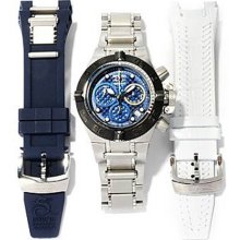 Ladies Subaqua Diver 50mm Chronograph Stainless Steel Blue Tone Dial 500M