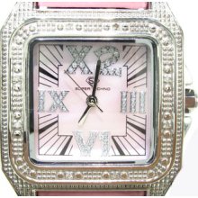 Ladies Women Diamond Super Techno Watch Round Cut I-5166 0.08ct