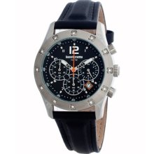 Lambretta Luigi Chrono Mid Watch with Black Leather Band