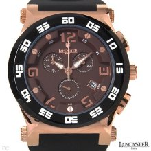 LANCASTER Made In Italy Stainless Steel Men's Chronograph Watch