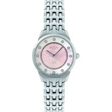 LB08000-02 Rotary Ladies Ultra Slim Stone Set Watch