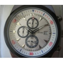 Le Chateau Japan Men's Watch Chrono Quartz All Stainless S S Original Edition