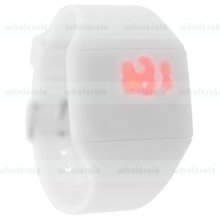 Led Light Up Digital Touch Screen Watch Date White Sport Wrist Watch Kids Thin