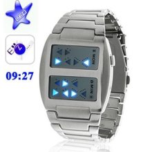 LED Watches _ Special Japanese Inspired Blue LED Digital Watch with