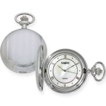 Legere Pocket Timepieces Silver Pocket Watch with Mother of Pearl Dial