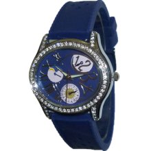 Limited Edition Navy Blue and Silver Oval Silicon Watch