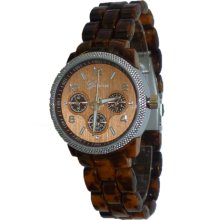 Limited Edition Tortoise & Silver Watch with Chronograph Look - Silver - Sterling Silver - 3