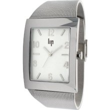 Lip Style Men's Watch Analogue Quartz 1038312 Silver Steel Strap White Dial