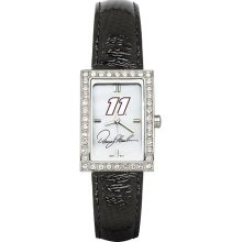 LogoArt Denny Hamlin Ladies Allure Watch with Black Leather Band ...