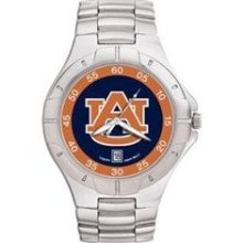 LogoArt NCAA Men's Pro II Bracelet Watch with Full Color Team Logo Dial NCAA Team: Auburn