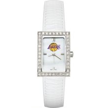 *Los Angeles Lakers Women's Allure Watch with Leather Strap