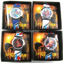 Lots 50pcs Spider Man Cartoon Watch Wristwatches /box