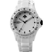 LRG Unisex Latitude Analog Plastic Watch - White Rubber Strap - White Dial - WLAT104001-WH22