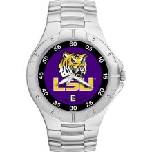 Lsu tigers men's chrome alloy watch