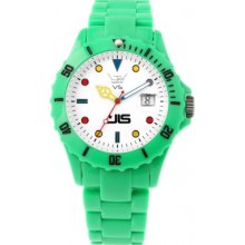 LTD-040122 LTD Watch Unisex White Dial Green Polycarbonate Case And Br...