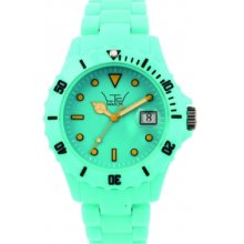 LTD-120119 LTD Watch Unisex Plastic 3 Hand Watch With Turquoise Dial A...