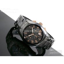 Luxury Men Mechanical Watches Black Ceramic Watch Ar1410 Quartz Chro