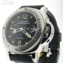 Luxury Mens Luminor Submersible Pam 24 Automatic 44mm Steel Rubber S