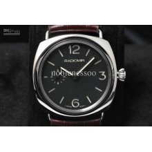 Luxury Mens Pam 337 Radiomir Black Dial Leather Strap Automatic Watc