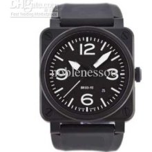 Luxury Mens Ross Automatic Stainless Steel Black Dial Rubber Strap W