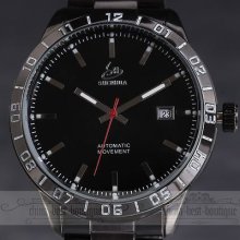 Luxury Titanium Calendar Auto Mechanical Metal Analog Men Man Wrist Watch 2464