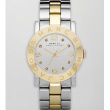 MARC by Marc Jacobs Amy Two-Tone Watch, Stainless Steel/Yellow Golden