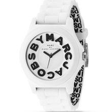 MARC BY MARC JACOBS Sloane White Rubber Watch, 40 mm