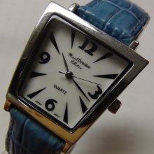 Marcel Drucker Ladies Silver Quartz Thin Pearl Dial Watch w/ Strap $495