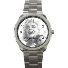 Marilyn Monroe Vol 1 Unisex Silver-Tone Sports Metal Watch 17