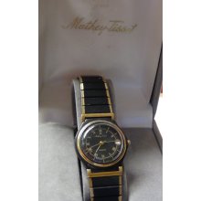 Mathey-Tissot Men's Swiss Made Gold Quartz Calendar Watch w/ Original Box