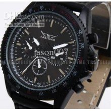 Men Luxury Watches Black Stainless Automatic Mechanical Dive Leather