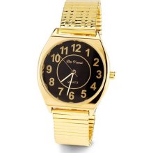 Men?s Adjustable Band Gold Tone Quartz Wristwatch ...