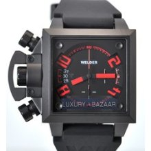 Mens 40mm Stainless Steel Chronograph K25B-4702 (SS - IBP / Black - Orange / Rubber)