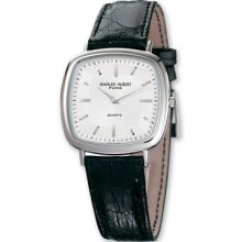 Mens Charles Hubert Leather Band White Dial Retro Watch Xwa3271