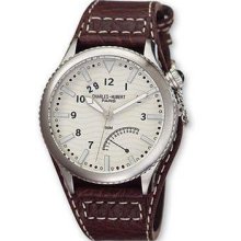 Mens Charles Hubert Leather Band Stainless Steel Beige Dial Watch Xwa1854