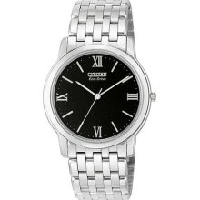 Mens Citizen 36mm Stiletto Black Dial Watch