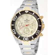 Mens Croton Steel Chronomaster 10ATM Date Two-Tone Watch CC311322TTCH