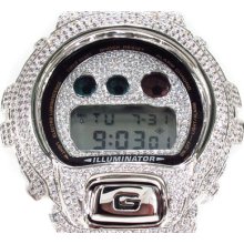 Mens Cubic Zirconia G-shock Fully Ice White Color CZ Loaded Watch