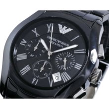 Mens Emporio Armani Ceramica Chrono Watch Ar1400