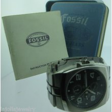 Mens Fossil Blue Bq9252 Stainless Steel Watch