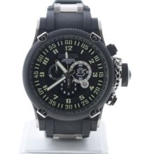 Men's Invicta 0517 Russian Diver Collection Chronograph Black Ion-plated Watch