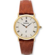 Mens Kremena Gold-plated White Dial Quartz Analog Watch