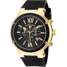 Men's Legato Cirque Chrono Black Dial Gold Tone & Black IP Case B ...