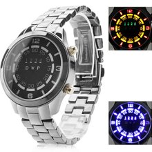 Men's Multifunction Alloy Digital Wrist LED Watch with Watch(Black)