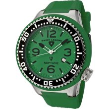 Men's Neptune Green Dial Green Rubber ...