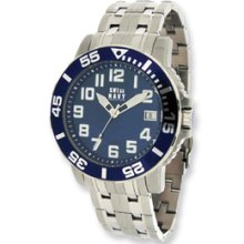 Mens SWI55 Navy Soldier Stainless Steel Blue Dial