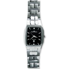 Mens Swiss Tungsten Diamond Black Dial Watch