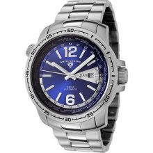 Men's World Timer Blue Dial Stainless Steel ...