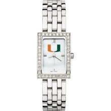 Miami Hurricanes UM NCAA Womens Allure Stainless Steel Watch ...