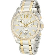 Michael Kors Cameron Two Tone Glitz Chronograph Watch - Jewelry